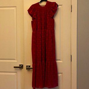 Donna Morgan: Long fuschia dress with pockets (Size 12)